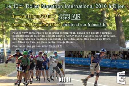 Le Marathon roller de Dijon sur France 3