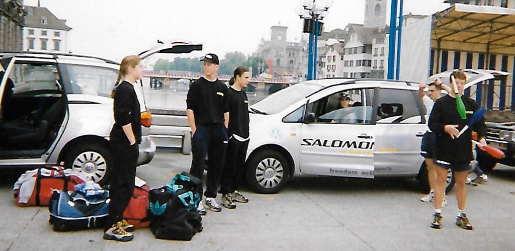 Les véhicules de l'équipe roller de Salomon en 1998