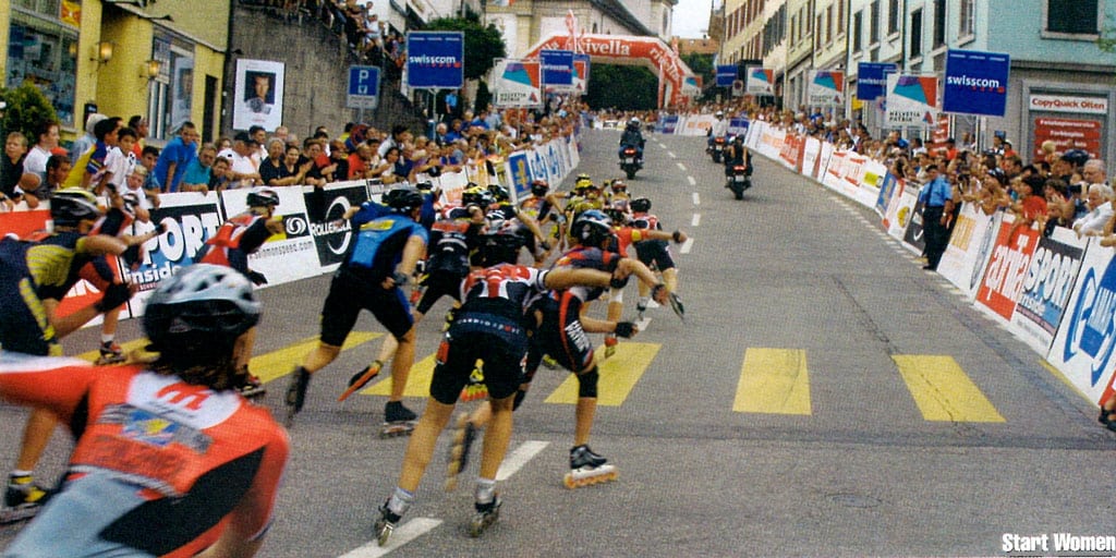 2002 : départ d'une course de la Swiss Inline Cup