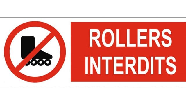 Panneau rollers interdits