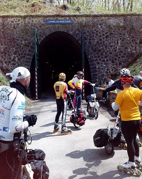 A l'entrée du tunnel du bois clair - photo : Catherine Exibard
