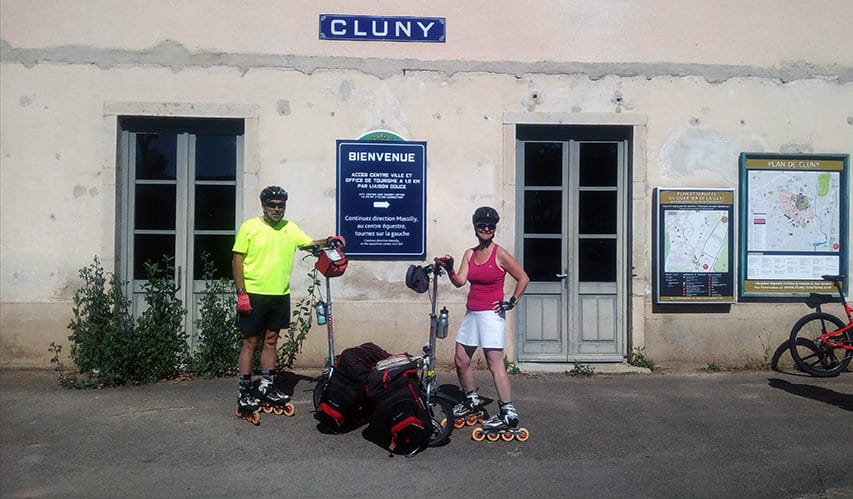 Voie verte : la gare de Cluny - photo : Catherine Exibard