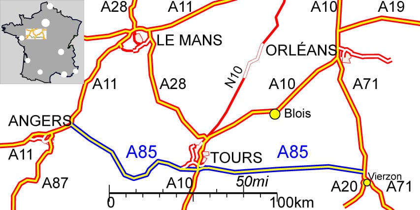 Inauguration d&rsquo;un tronçon de la A85 en octobre 2007