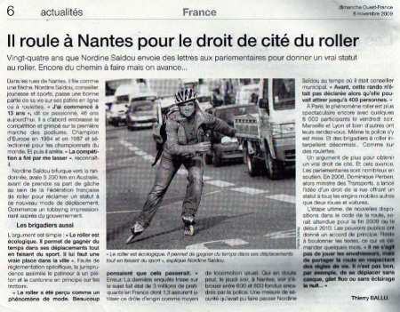 Nordine Saidou pour un statut du roller