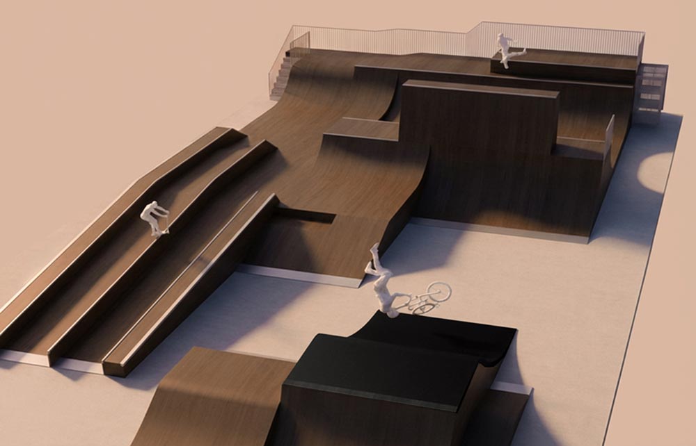 Vue aérienne des modules de l'EGP12