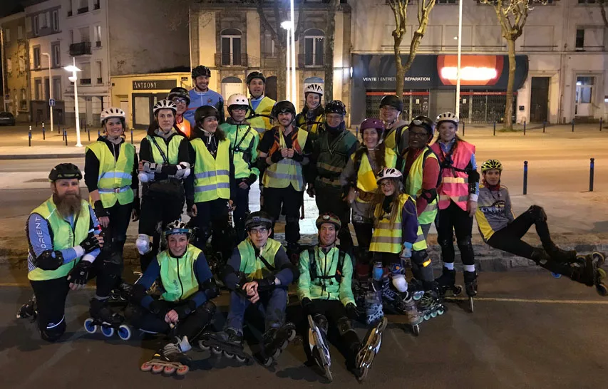 Patineurs de la randonnée roller de Lorient