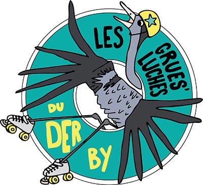 Logo des Grues Luches roller derby