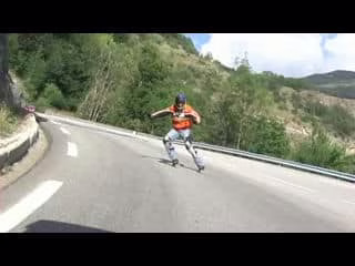 Descente de l&rsquo;Alpe d&rsquo;Huez en roller par Fabien Caron