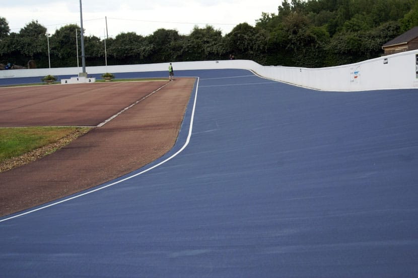 Virage de la piste de roller de Coulaines