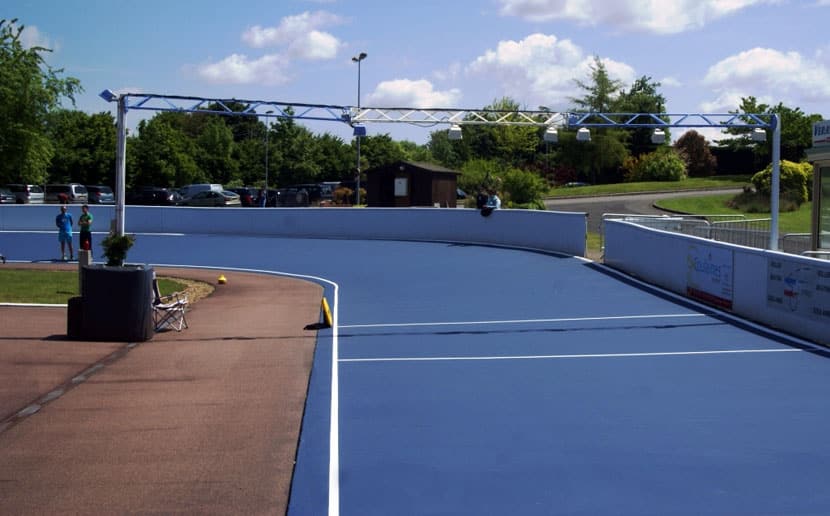 Virage de la piste de roller de Coulaines