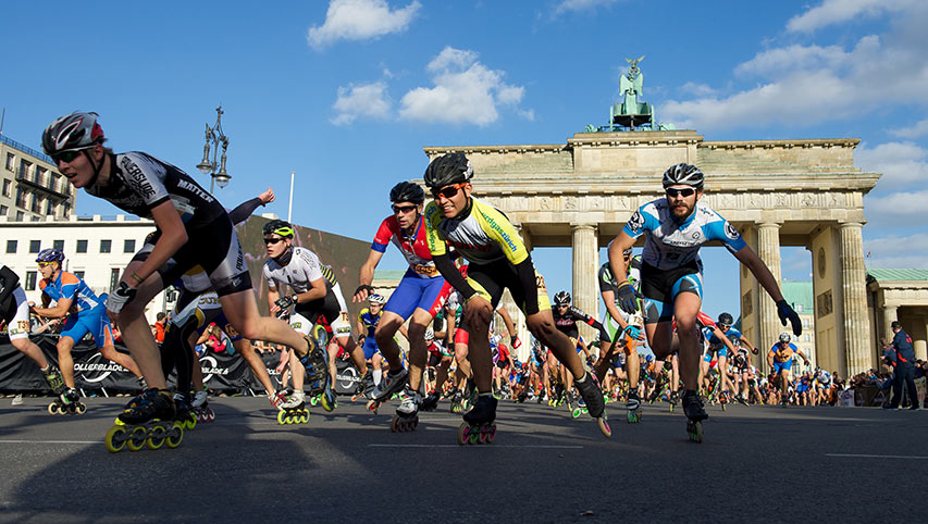 La porte de Brandenburg - marathon roller de Berlin 2014