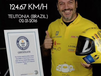 124 km/h, nouveau record du monde de vitesse de descente en roller