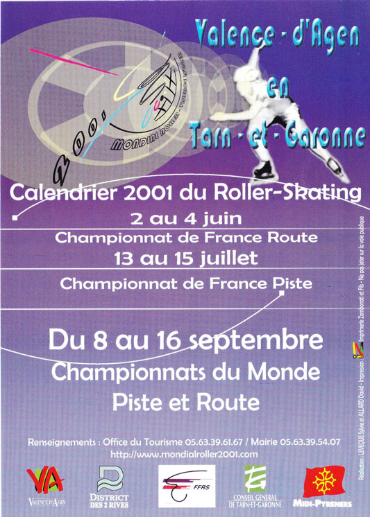 Championnat du monde de roller course 2001 à Valence (France)