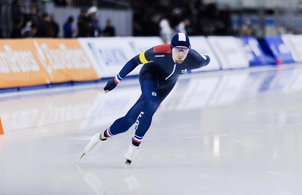 Giovanni Trébouta lors d'une Coupe du Monde de longue piste