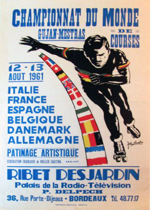 Affiche du championnat du monde de roller course 1961