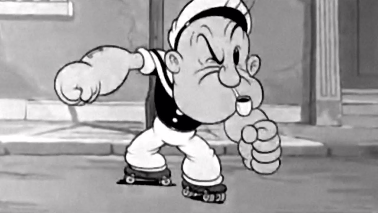 Popeye et Olive dans « A date to skate »
