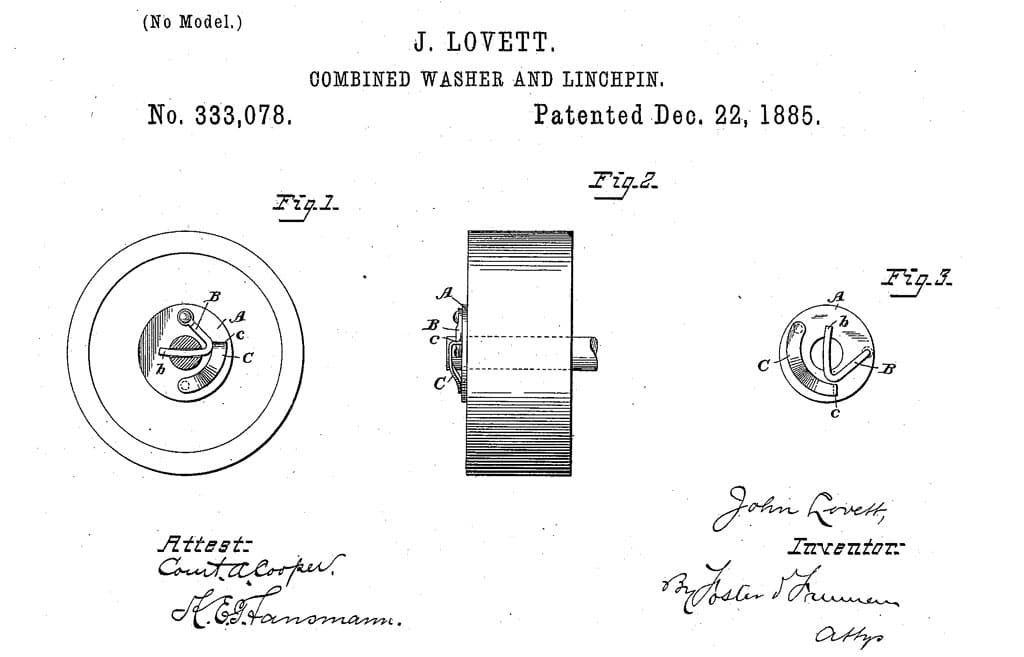 Brevet de Lovette du 22 décembre 1885 
