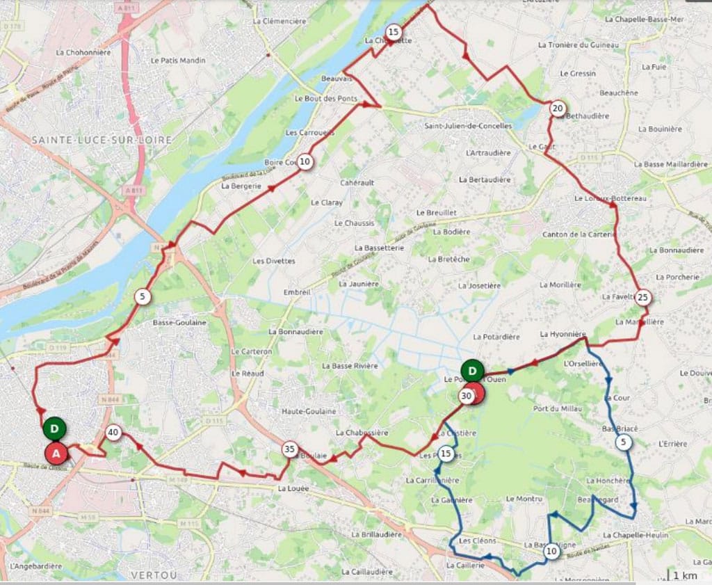 Le parcours de la Rando des Vignes 2021