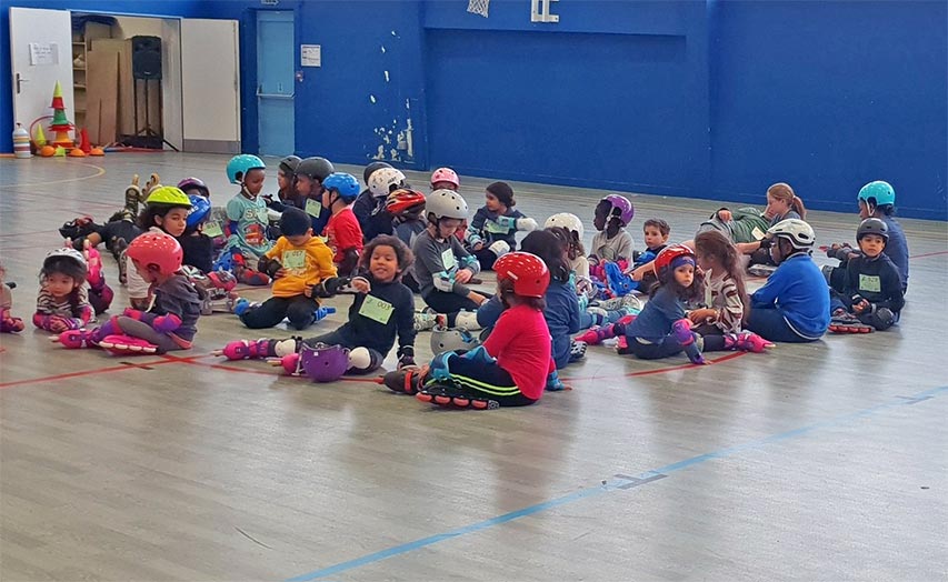 Les enfants du club de roller de Saint-Denis