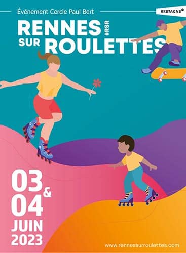 Affiche Rennes sur Roulettes 2023 - verticale