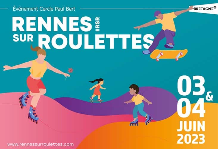 Affiche Rennes sur Roulettes 2023 - horizontale