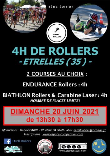 Affiche des 4 heures roller d'Etrelles 2021