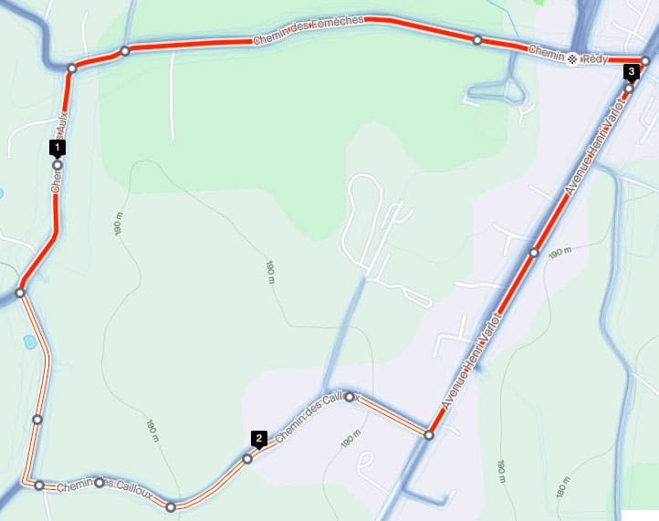 Parcours AC Marathon roller Bresse 2021