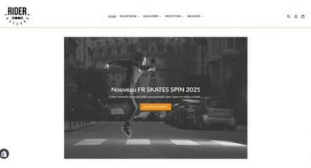 Page d'accueil de RiderSkateSho