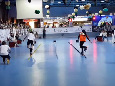 Apprendre le slalom vitesse ou speed-slalom en roller