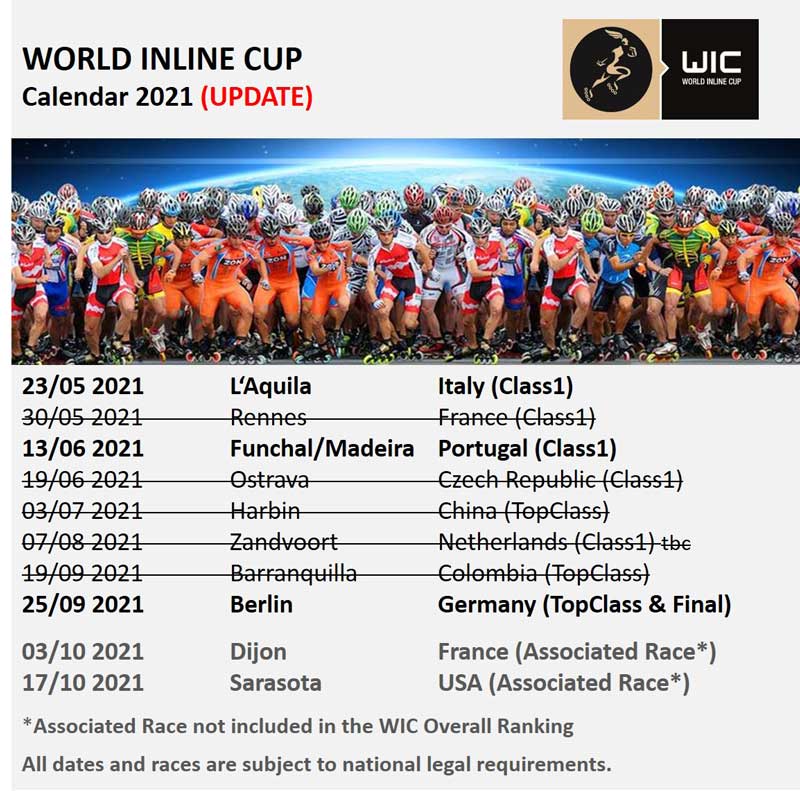 Calendrier World Inline Cup 2021