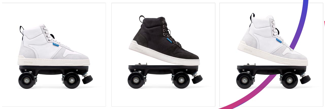 Patins Slades by Flaneurz attachés et détachés