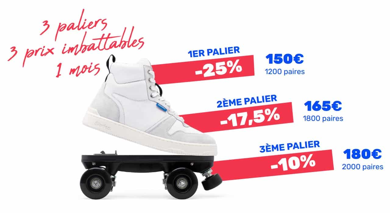 Paliers promotionnels des patins Slades