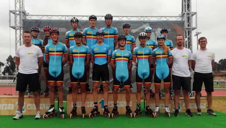 L&rsquo;équipe de Belgique de roller course 2021