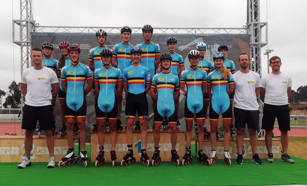 L&rsquo;équipe de Belgique de roller course 2021