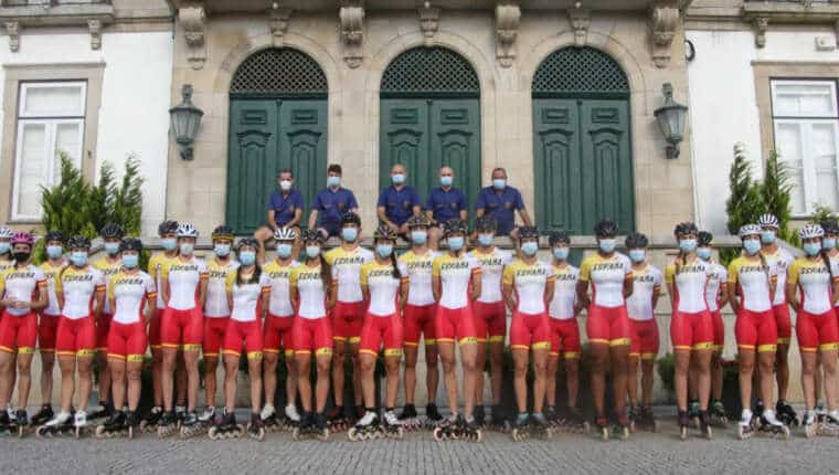 L&rsquo;équipe d&rsquo;Espagne au Championnat d&rsquo;Europe de roller course 2021