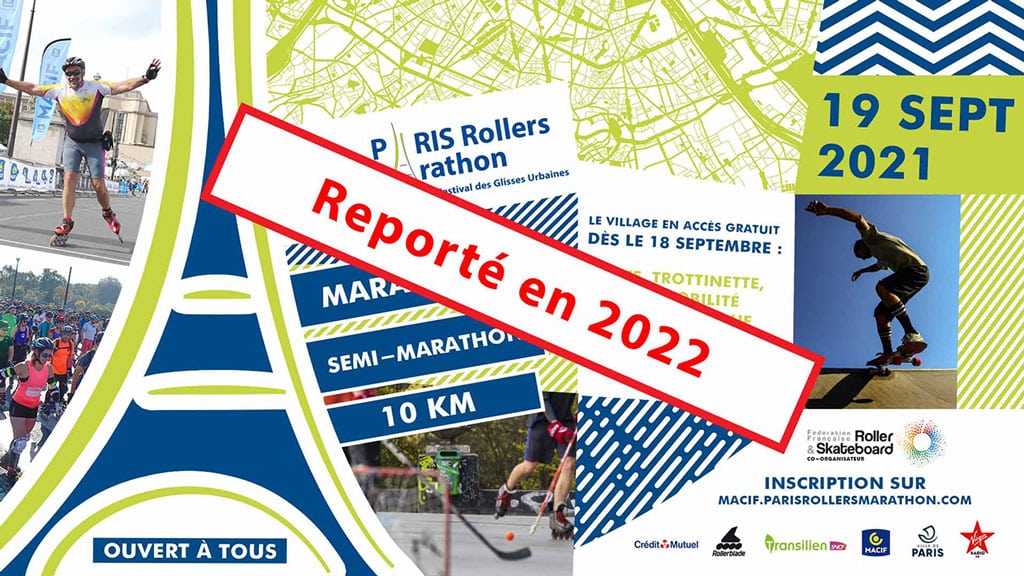 Le marathon roller de Paris reporté à 2022