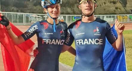 Alison Bernardi et Valentin Thiébault - champions d'Europe du 500 m mixte