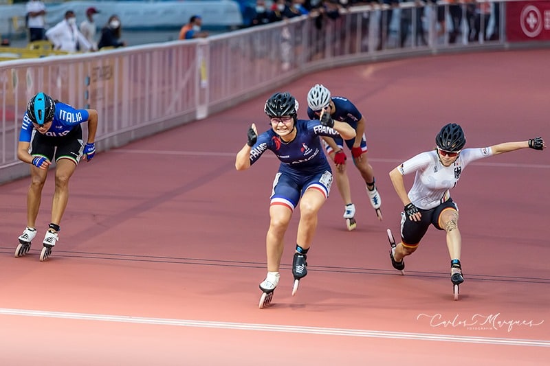 Mathilde Pedronno remporte le 500 m + distance au Championnat d'Europe roller course