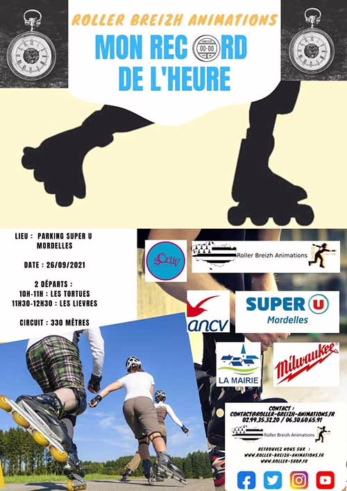 Mon record de l&rsquo;heure roller 2021 à Mordelles (35)