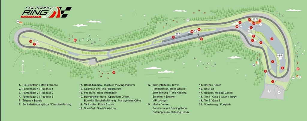 Plan du circuit Salzburgring