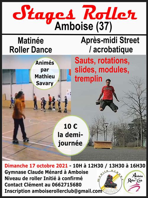 Stage de roller dance et roller street 2021 à Amboise (37)
