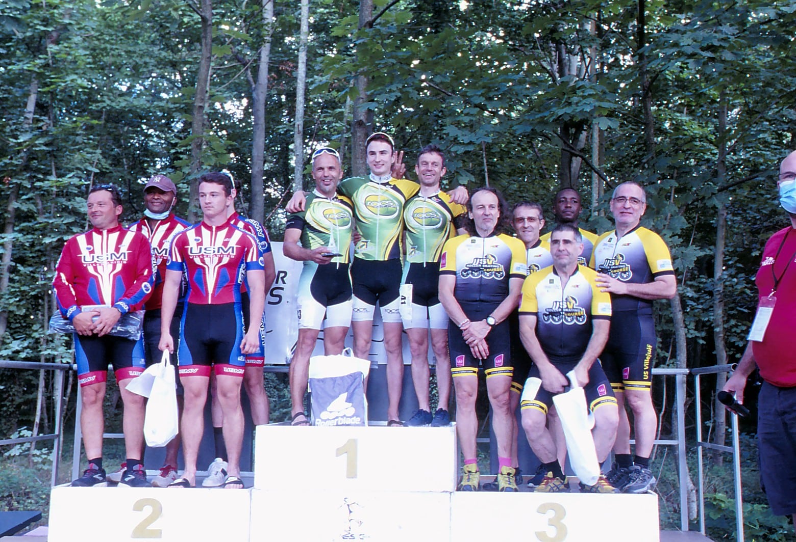 Podium masculin 6h roller Paris 2021