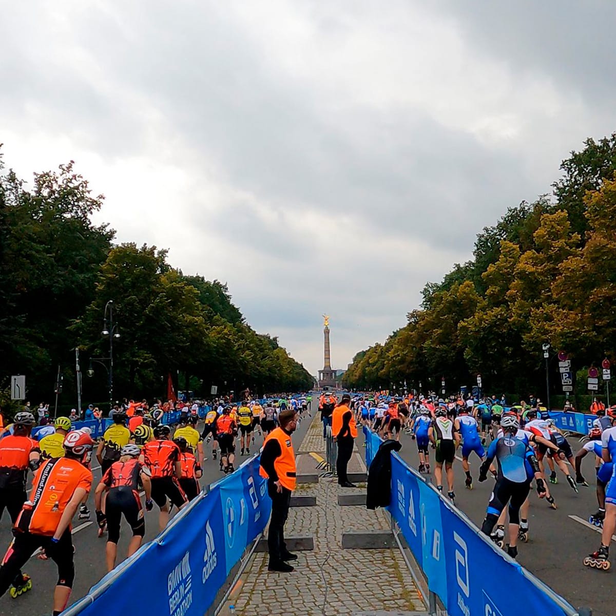 Départ du marathon roller de Berlin 2021