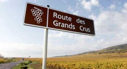 Panneau de la route des Grands Crus