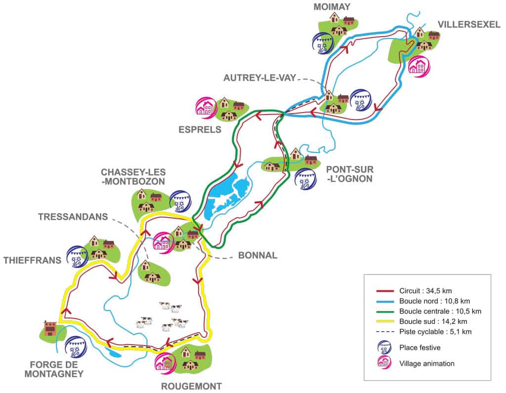 Parcours Slow Up Haute-Saône 2021