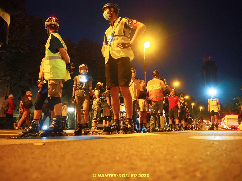 La randonnée Nantes Roller en nocturne