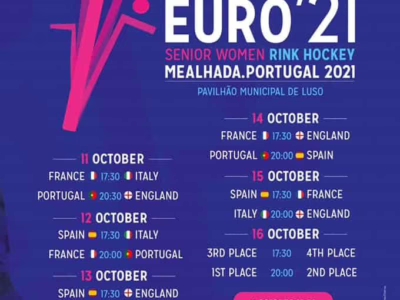 Championnat d&rsquo;Europe féminin de rink hockey 2021 à Mealhada (Portugal)