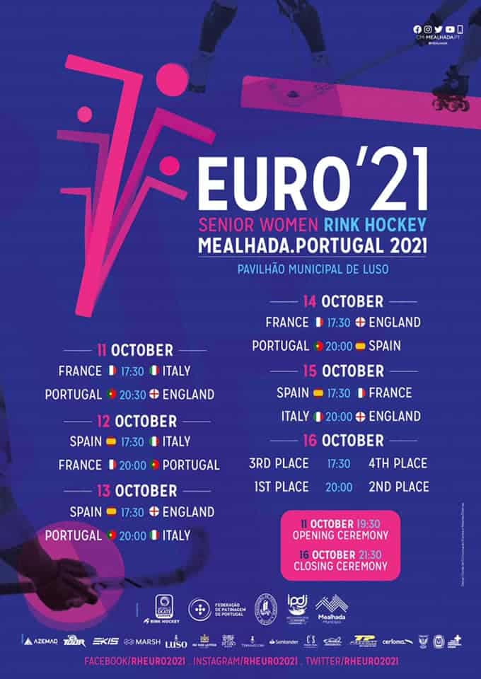 Championnat d&rsquo;Europe féminin de rink hockey 2021 à Mealhada (Portugal)