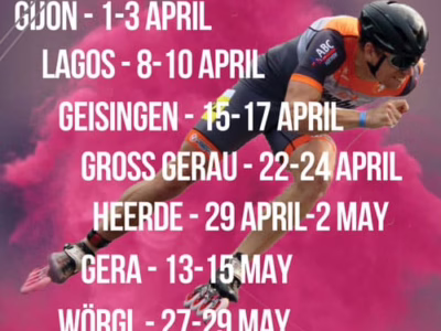 Le calendrier de la Coupe d&rsquo;Europe de roller course 2022