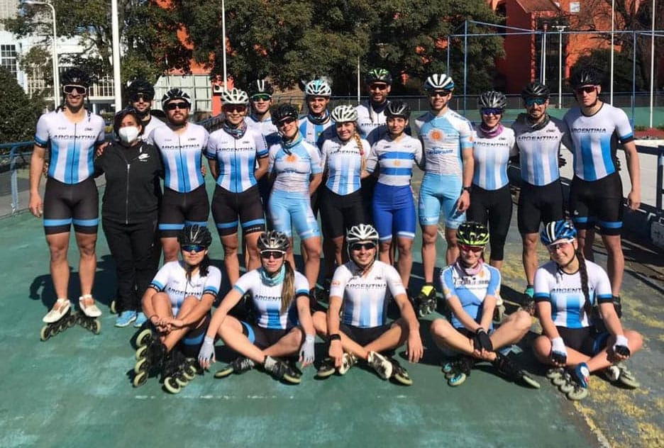 L'équipe d'Argentine de roller course 2021